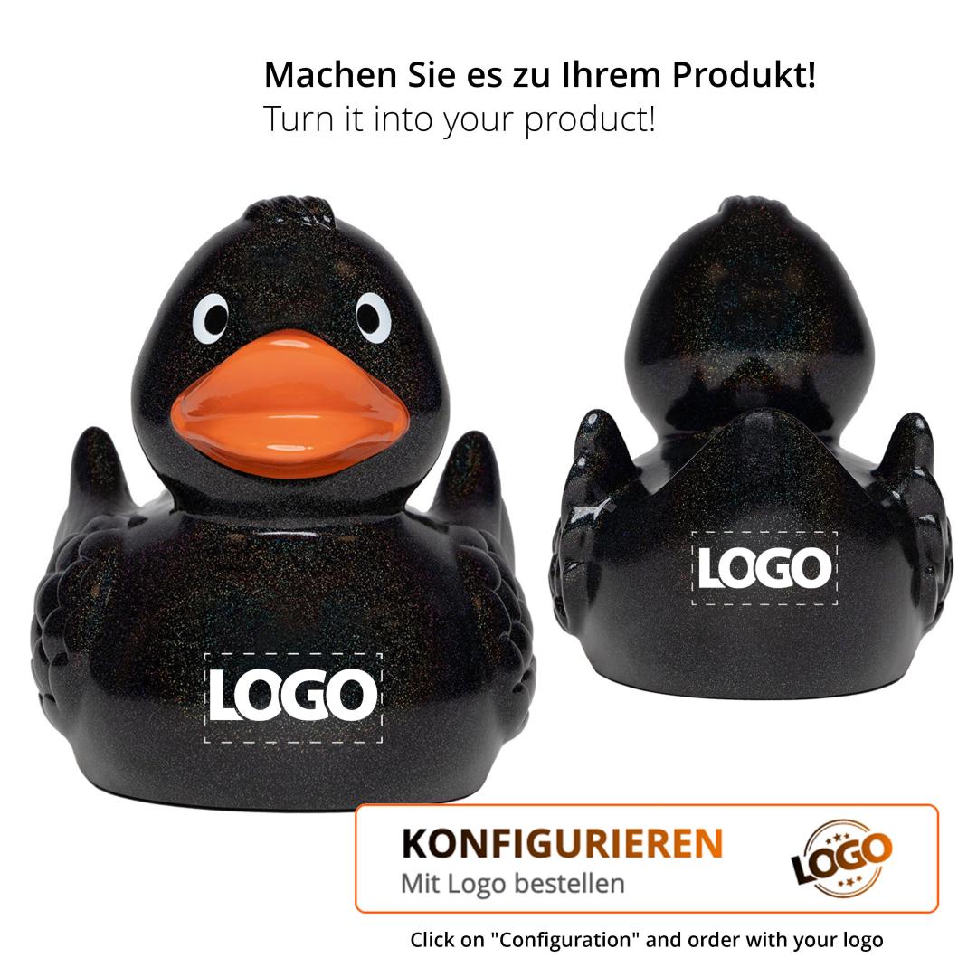 M131004 Schwarz/glitzer - Quietsche-Ente Wings - mbw